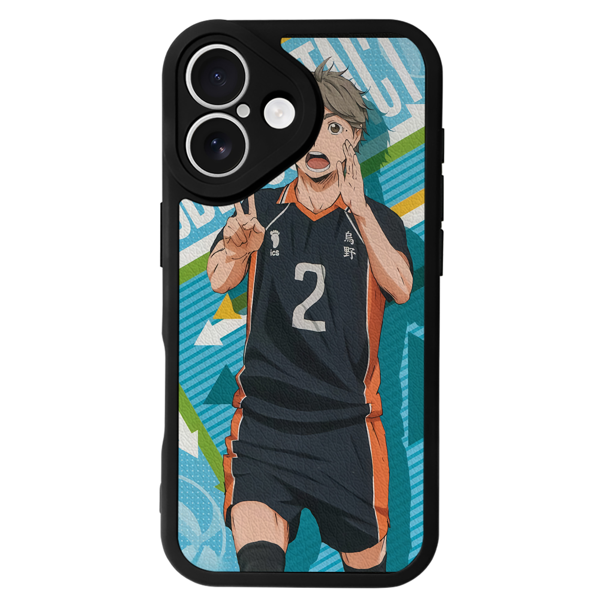 （画像用） ハイキュー!! Haikyu!! 【iPhone 16シリーズ対応】シリコンスマホケース（レザー調） 材質：シリコン